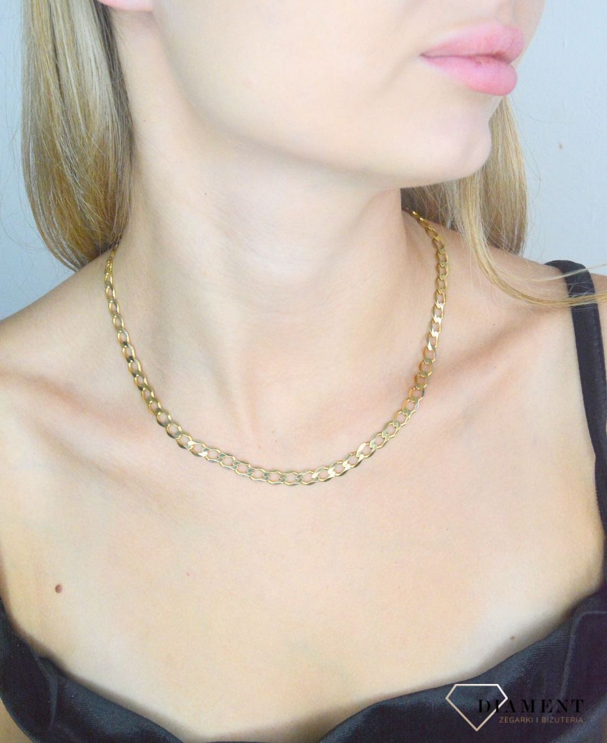 Złoty łańcuszek 333 pancerka 6 mm DIA-LAN-1463-333 6mm. Złoty łańcuszek męski. Złoty łańcuszek pancerka. Łańcuszek złoty pancerka. Łańcuszek na prezent (1).jpg